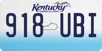 KY license plate 918UBI
