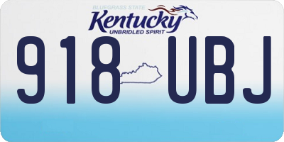 KY license plate 918UBJ
