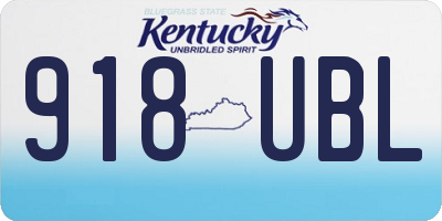 KY license plate 918UBL