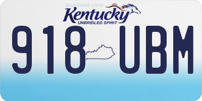 KY license plate 918UBM
