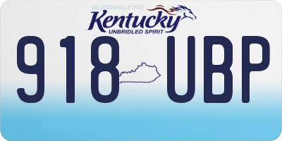 KY license plate 918UBP