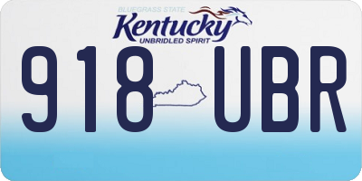 KY license plate 918UBR