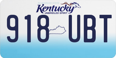 KY license plate 918UBT