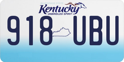 KY license plate 918UBU