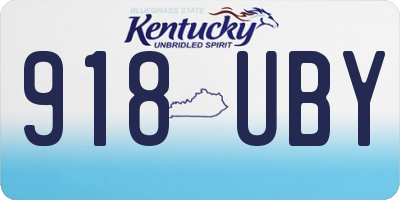 KY license plate 918UBY