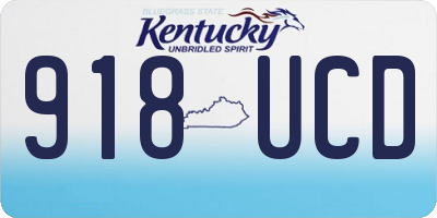 KY license plate 918UCD