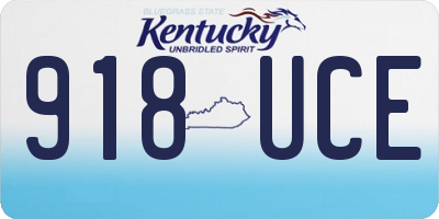 KY license plate 918UCE