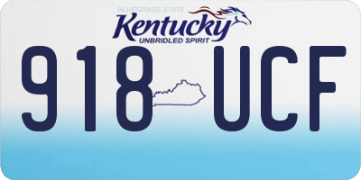 KY license plate 918UCF