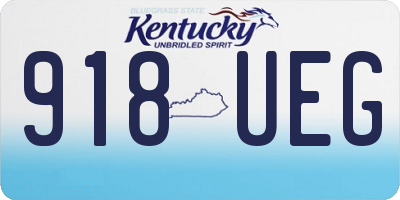 KY license plate 918UEG