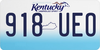 KY license plate 918UEO