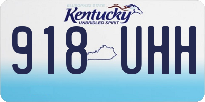 KY license plate 918UHH