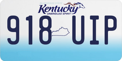 KY license plate 918UIP