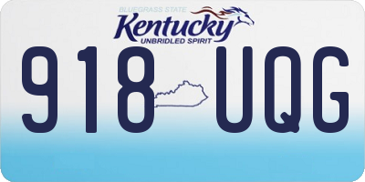 KY license plate 918UQG