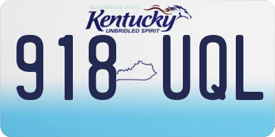 KY license plate 918UQL