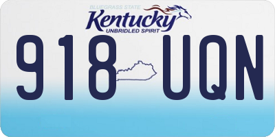 KY license plate 918UQN