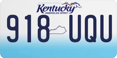 KY license plate 918UQU