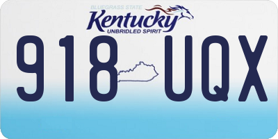 KY license plate 918UQX