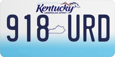 KY license plate 918URD
