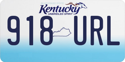KY license plate 918URL