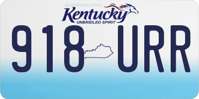 KY license plate 918URR