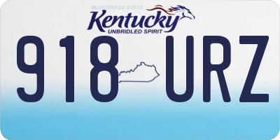 KY license plate 918URZ