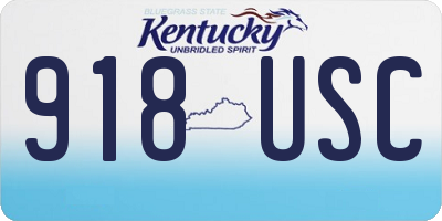 KY license plate 918USC