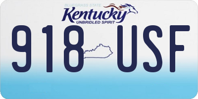 KY license plate 918USF