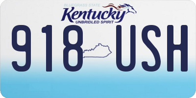 KY license plate 918USH