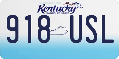 KY license plate 918USL