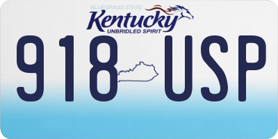 KY license plate 918USP