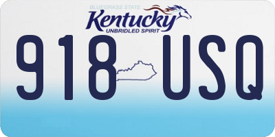 KY license plate 918USQ