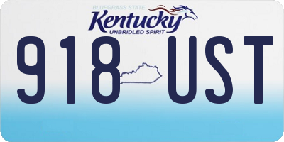KY license plate 918UST