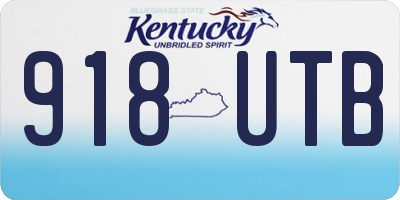 KY license plate 918UTB