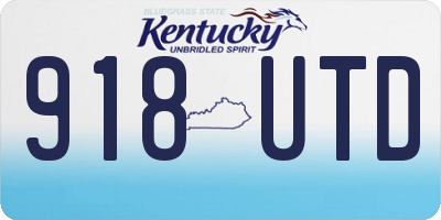 KY license plate 918UTD
