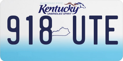 KY license plate 918UTE