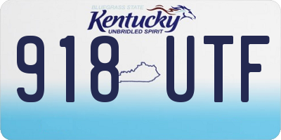 KY license plate 918UTF
