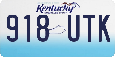 KY license plate 918UTK