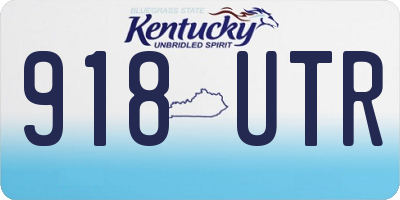 KY license plate 918UTR