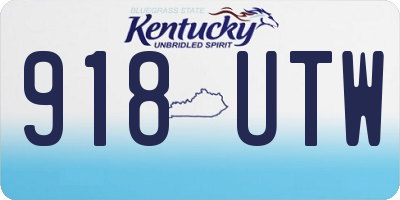 KY license plate 918UTW