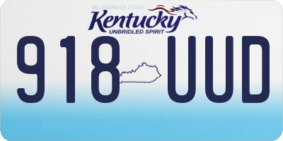 KY license plate 918UUD