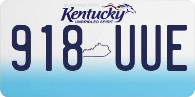 KY license plate 918UUE