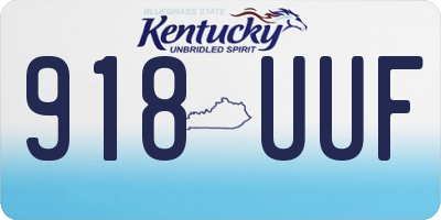 KY license plate 918UUF