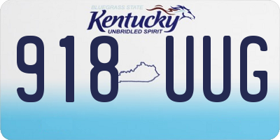 KY license plate 918UUG