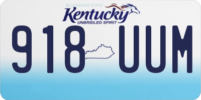 KY license plate 918UUM
