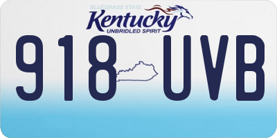 KY license plate 918UVB