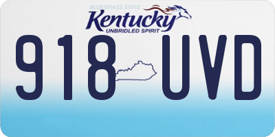 KY license plate 918UVD