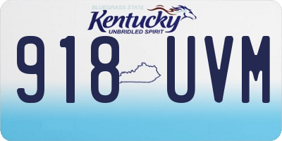 KY license plate 918UVM