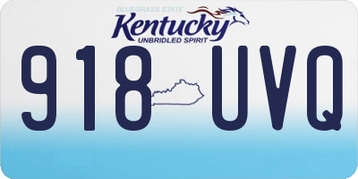 KY license plate 918UVQ