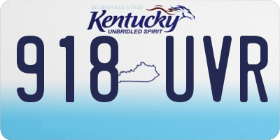 KY license plate 918UVR