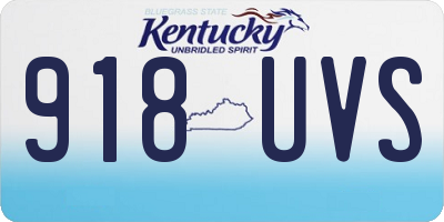 KY license plate 918UVS